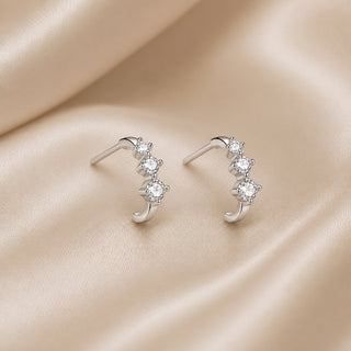 Exquisite Ohrringe aus Weissgold mit kleinen Zirkonia