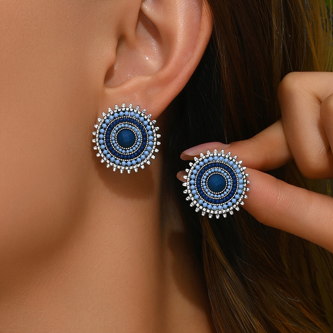 Bohemian Retro Donut Ohrringe rund