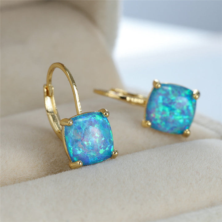 Mehrfarbige Opal-Gold-Creolen