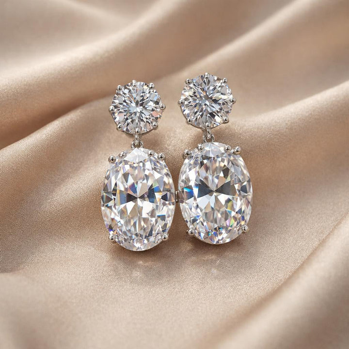 Majestic Zirkonia Ohrringe aus Weissgold