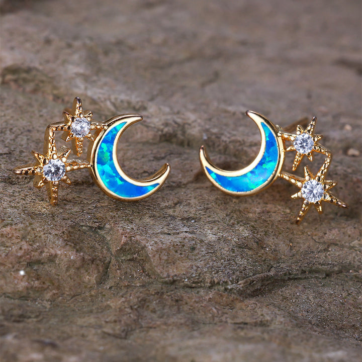 Mond- und Sterne-Ohrringe