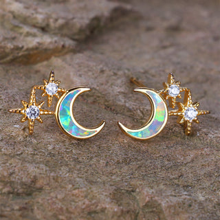 Mond- und Sterne-Ohrringe