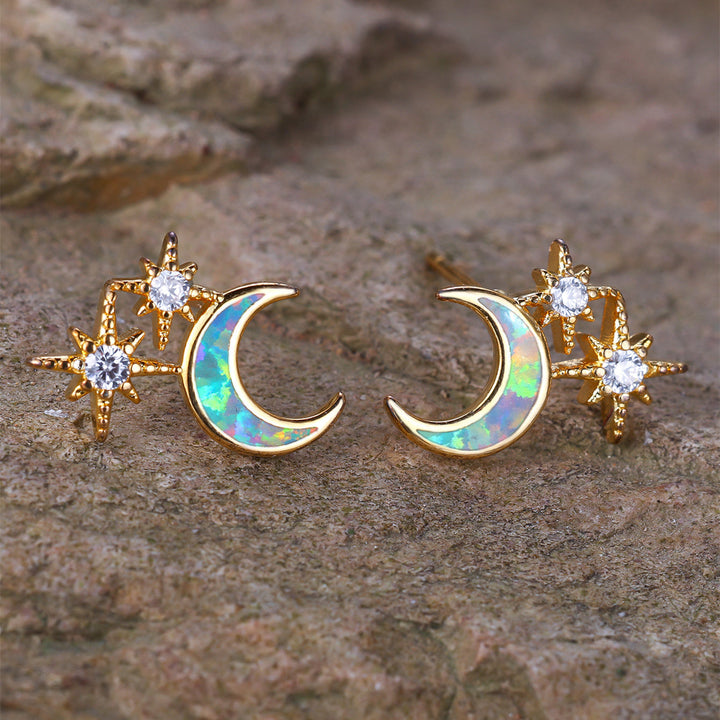 Mond- und Sterne-Ohrringe
