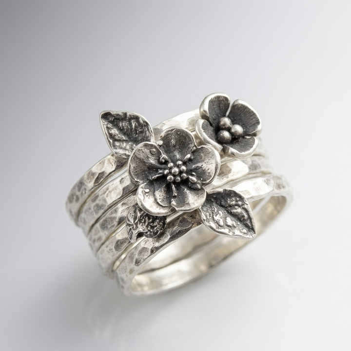 Ring Gartenblume Silber