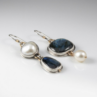 Nocturne Opal Silberohrringe