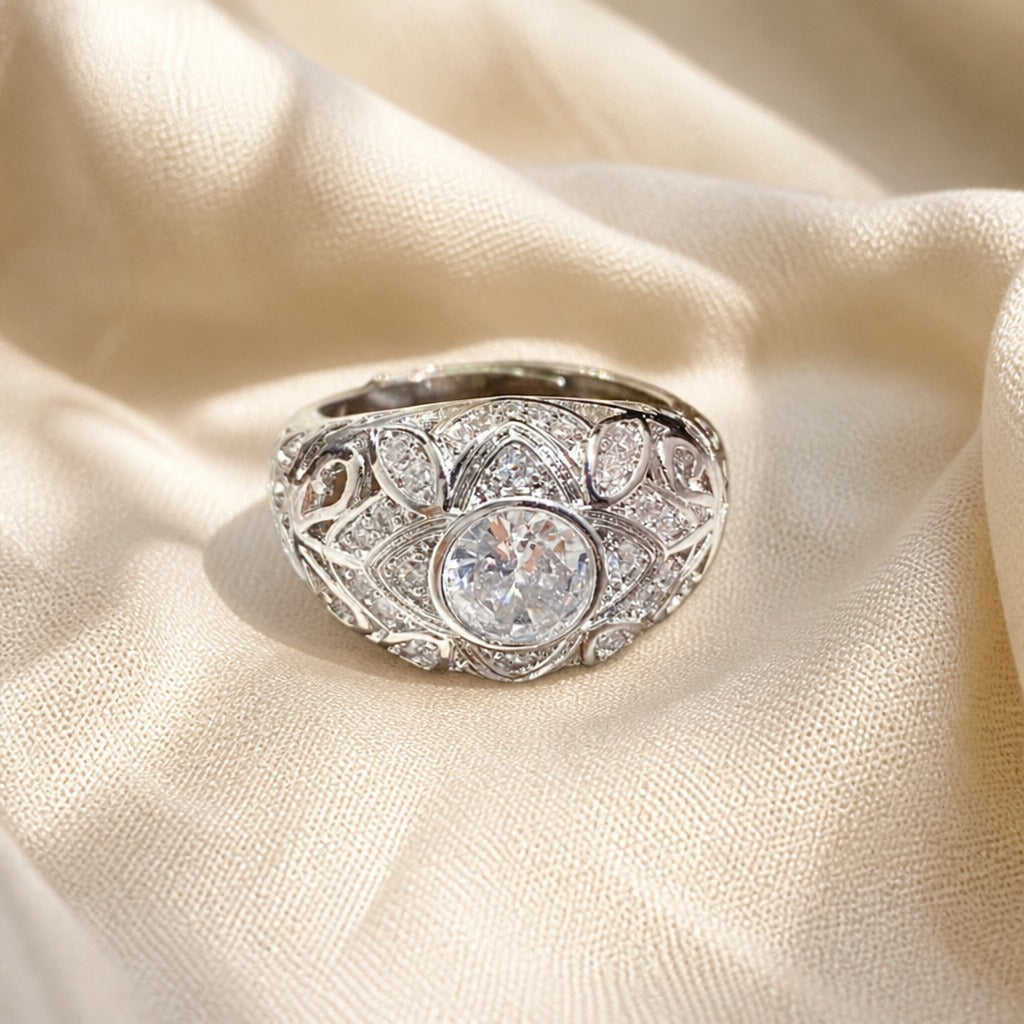 Ring Kristallglanz Silber
