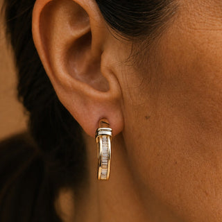 Vintage Diamant-Ohrringe aus Gold