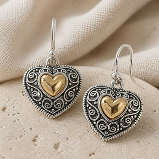 Vintage Bohemian Herz-Ohrringe