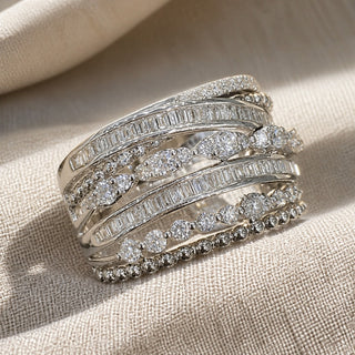 Ring Geschichtet mit Zirkonia