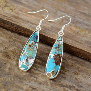 Chice Tropfenohrringe mit Türkis und Jaspis