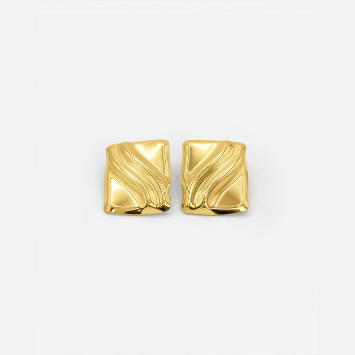 Zeitlose Goldwürfel-Statement-Ohrringe