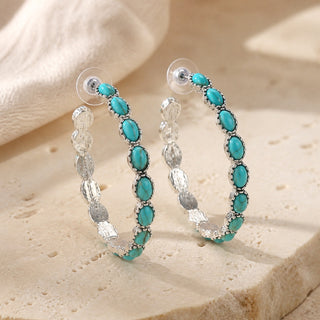 Elegante Silber-Hoop-Ohrringe