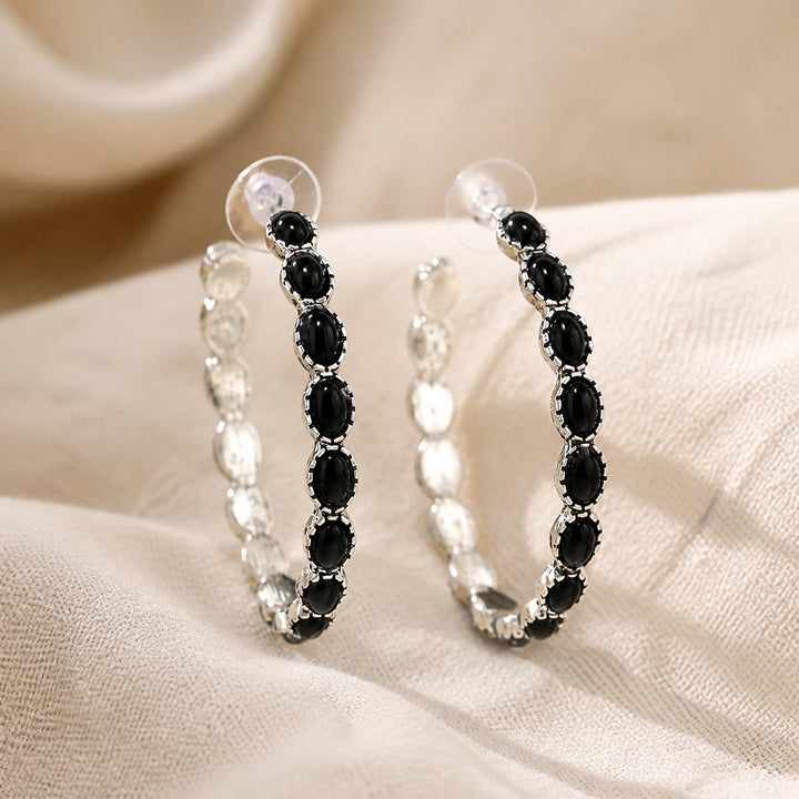 Elegante Silber-Hoop-Ohrringe