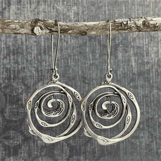 Maze Silber Vintage-Ohrringe