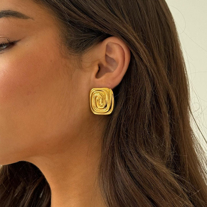 Aurelia Spiral Gold-Ohrringe