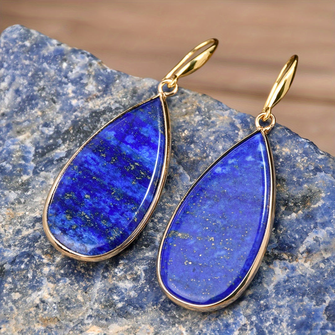 Vintage vielseitige Lapislazuli-Ohrringe