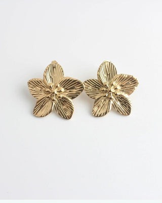 Florale Statement-Ohrringe in Gold oder Silber
