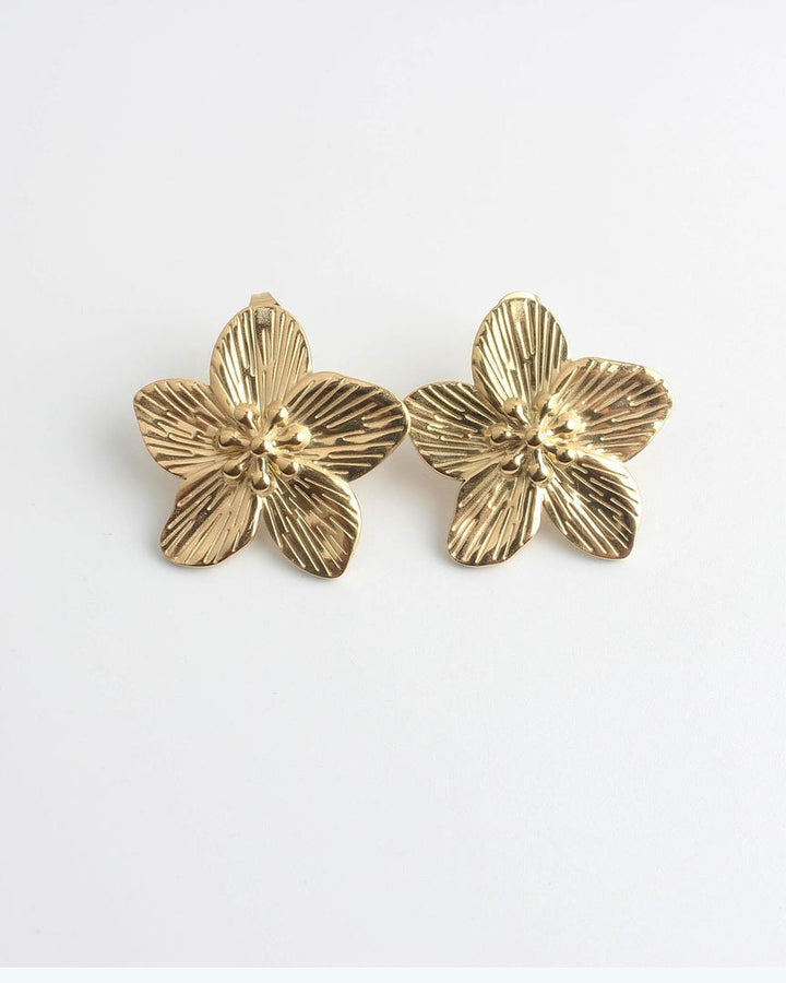 Florale Statement-Ohrringe in Gold oder Silber