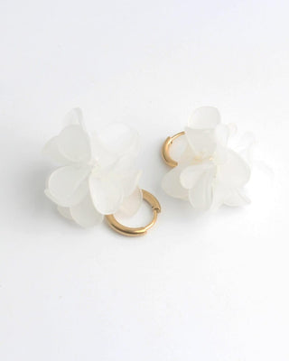 Goldene Blumen-Hoops Ohrringe