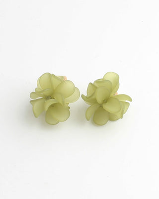 Goldene Blumen-Hoops Ohrringe
