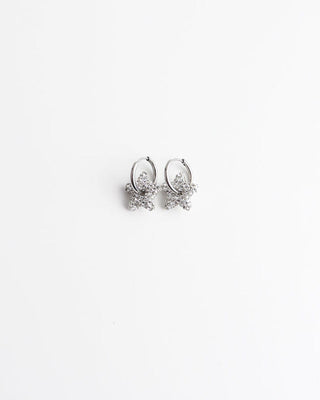 Toned Pave Star Creolen Ohrringe
