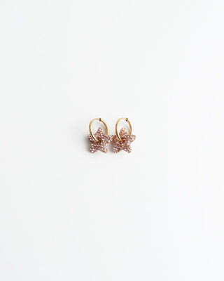 Toned Pave Star Creolen Ohrringe