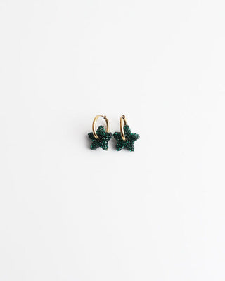Toned Pave Star Creolen Ohrringe