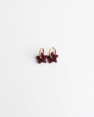 Toned Pave Star Creolen Ohrringe