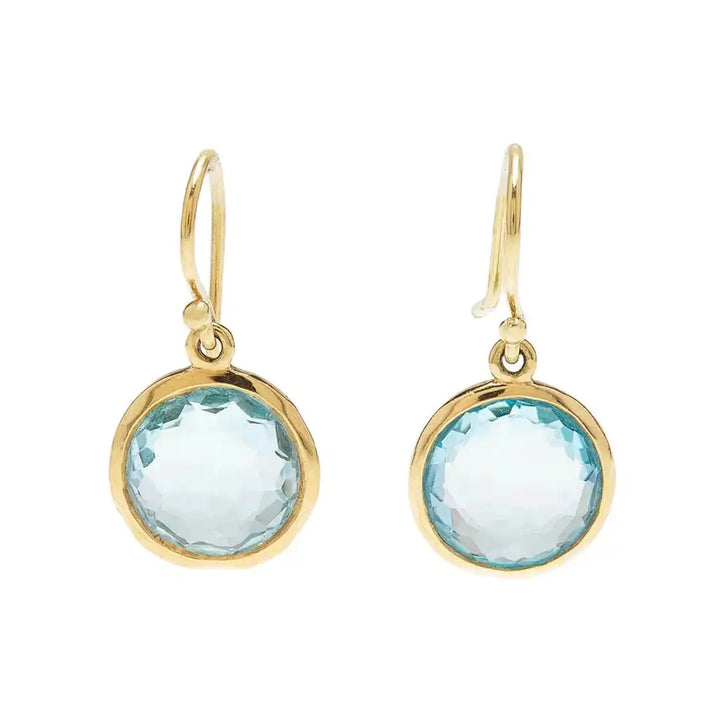 Vintage Ohrringe mit blauen Kristallen