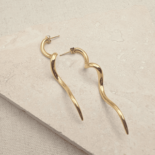 Alltags-Gold Statement Swirl-Ohrringe