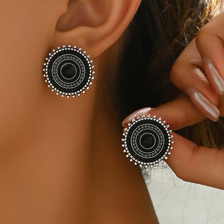 Bohemian Retro Donut Ohrringe rund
