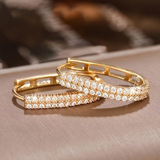 Elegante Zirkonia-Ohrringe in Kreisform