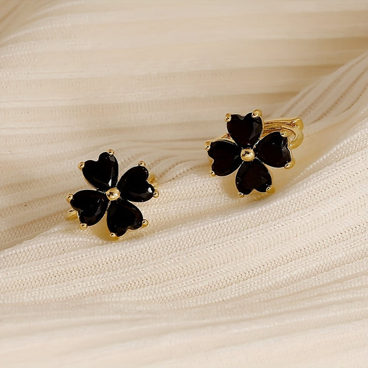 Exquisite Blumen-Ohrstecker