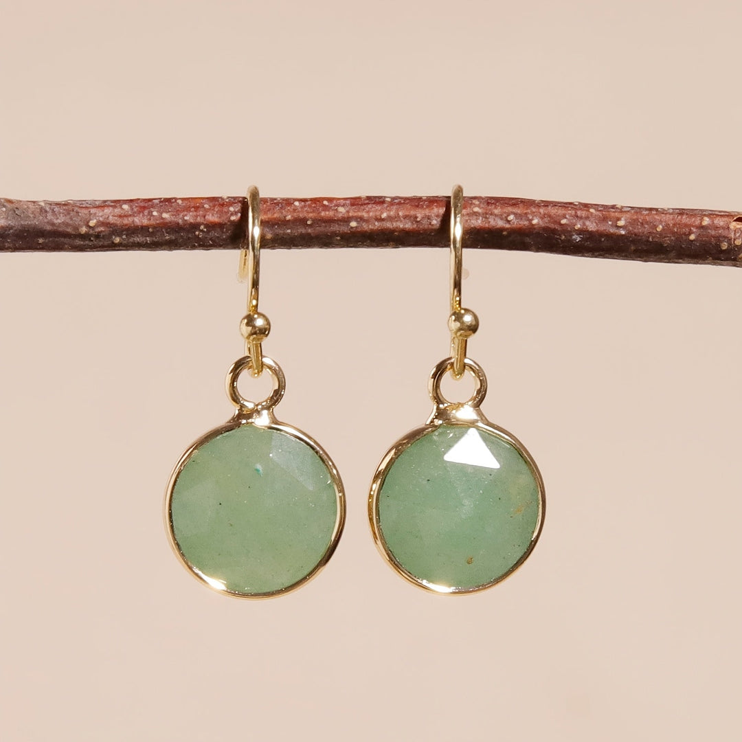 Bohemian Gold Runde Flache Ohrringe