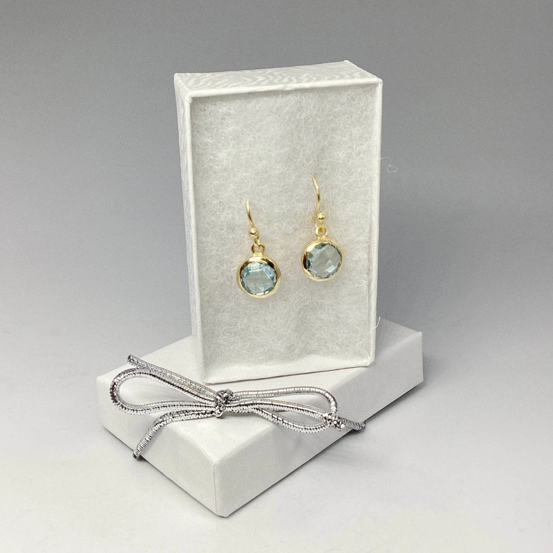 Elegante blaue Kristallohrringe