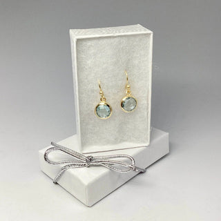 Elegante blaue Kristallohrringe