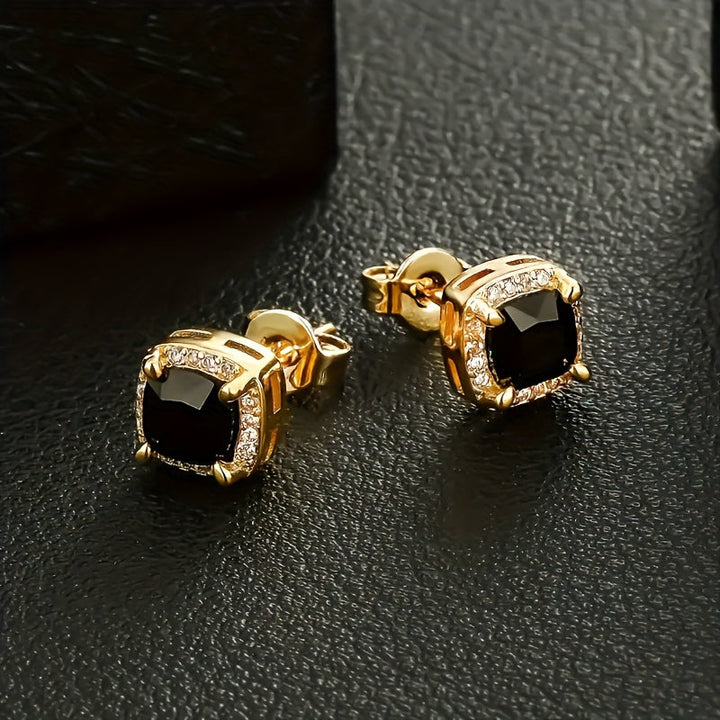 Eisige Chics quadratische Zirkonia-Steckerohrringe