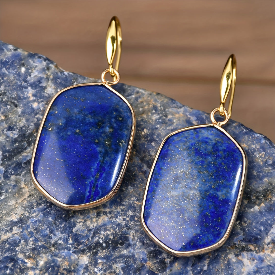 Vintage vielseitige Lapislazuli-Ohrringe