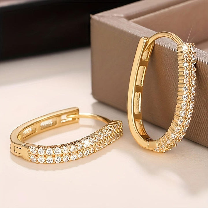 Elegante Zirkonia-Ohrringe in Kreisform