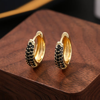 Vintage geometrische Onyx-Ohrringe
