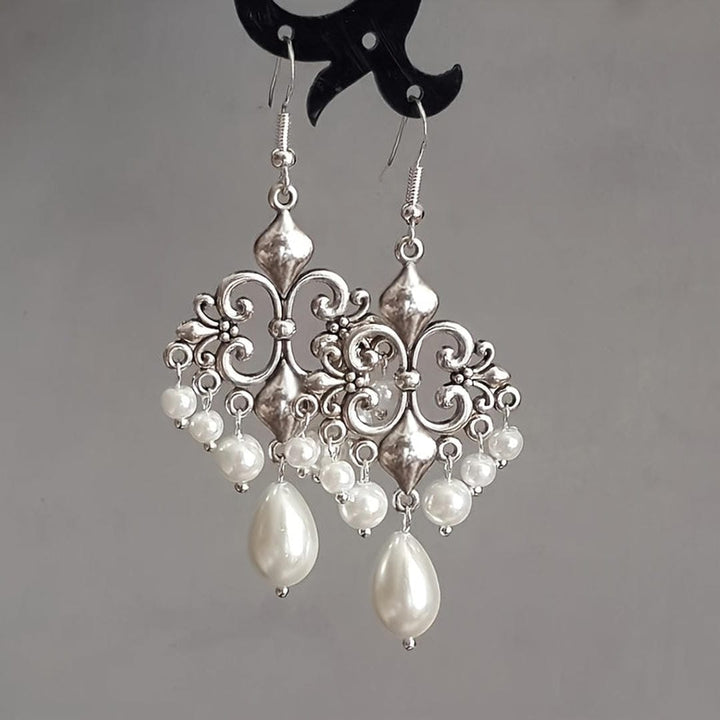 Perlen-Filigran-Chandelier-Ohrringe