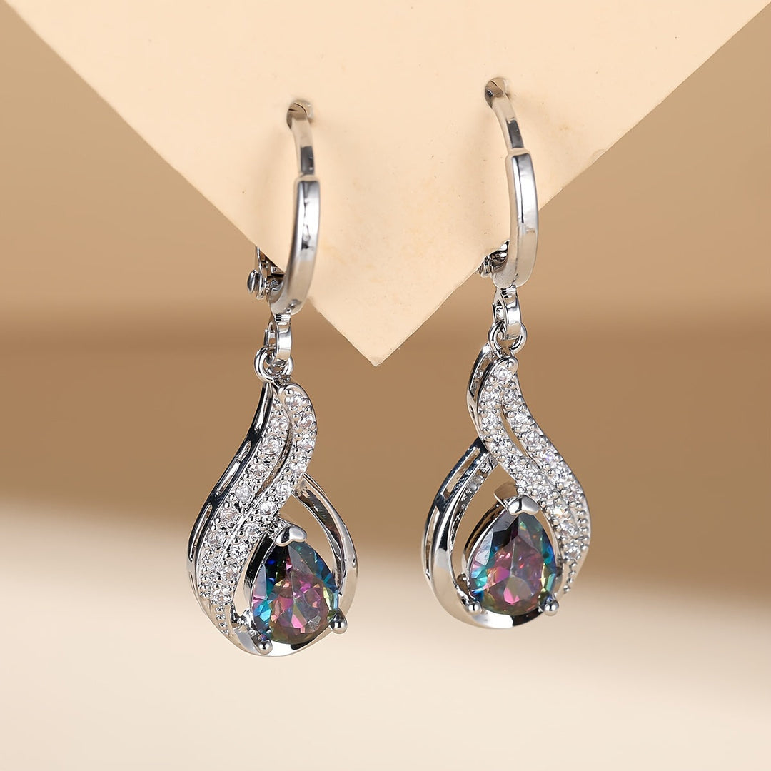 Exquisite Wassertröpfchen-Zirkonia-Ohrringe