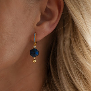 Blaue Kristallohrringe