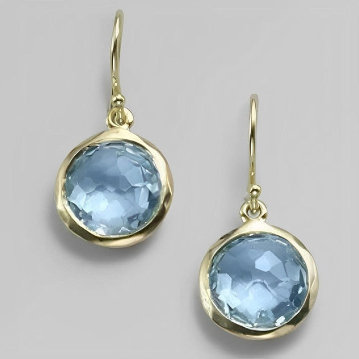 Elegante blaue Kristallohrringe