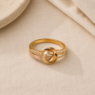 Ring Goldene Ranke mit Smaragd-Zirkonia