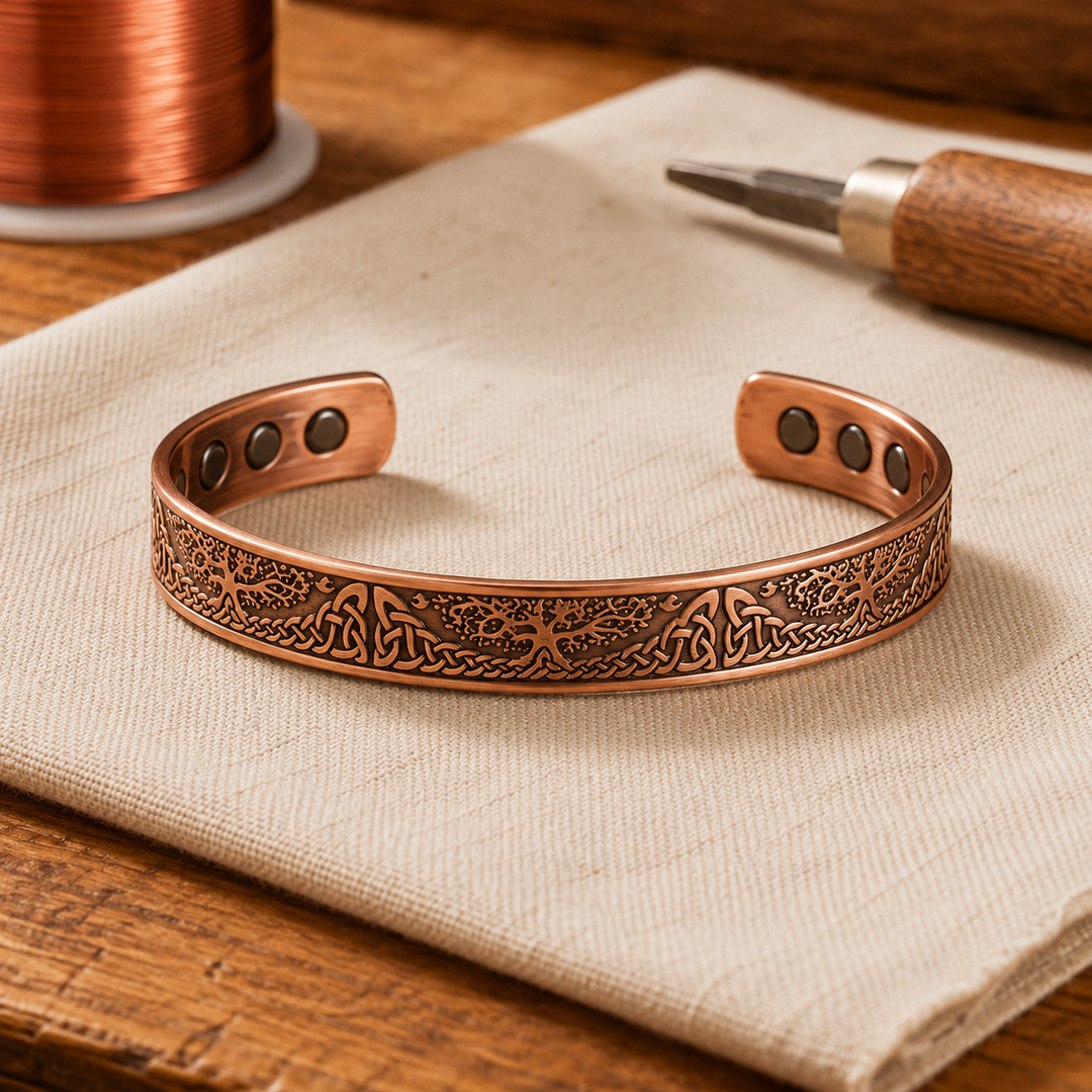 Eichenholz-Kupfer-Armband
