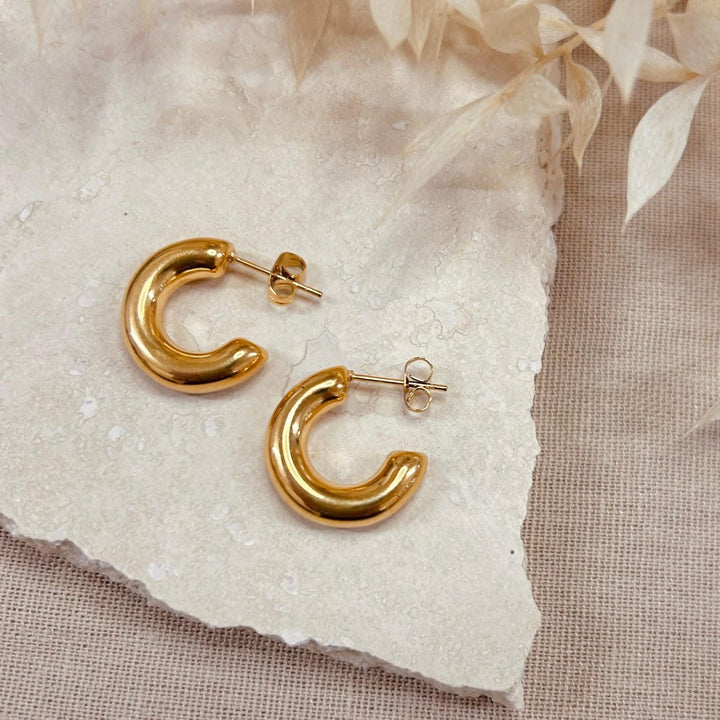 Everyday Chubby Hoops Gold Ohrringe