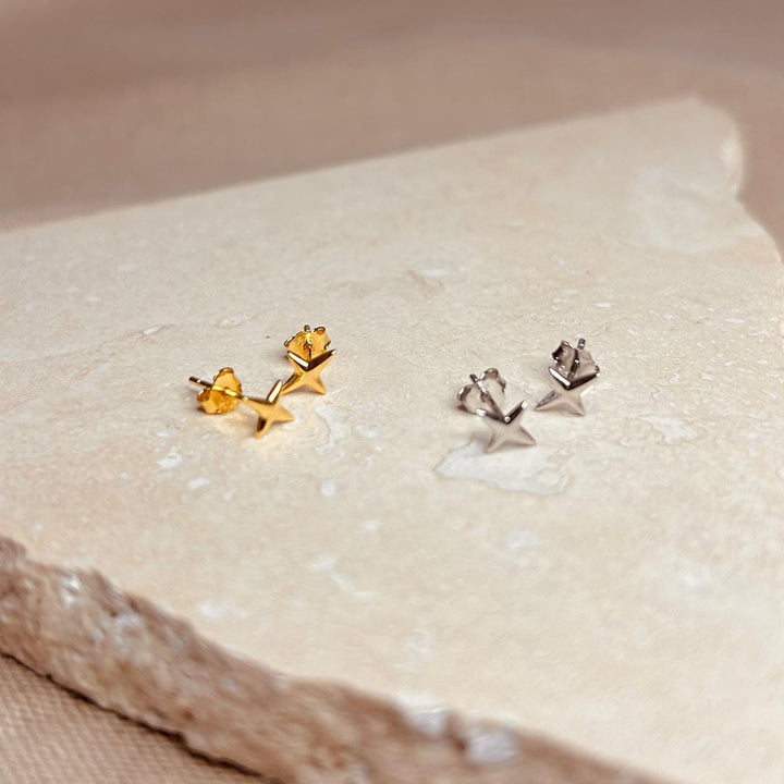 Gold- oder silberfarbene Starlight-Ohrstecker