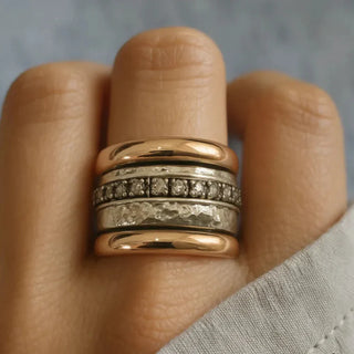 Ring Massives Gold Zweifarbig