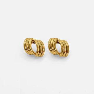 Vintage Gebogene Ohrringe aus Gold